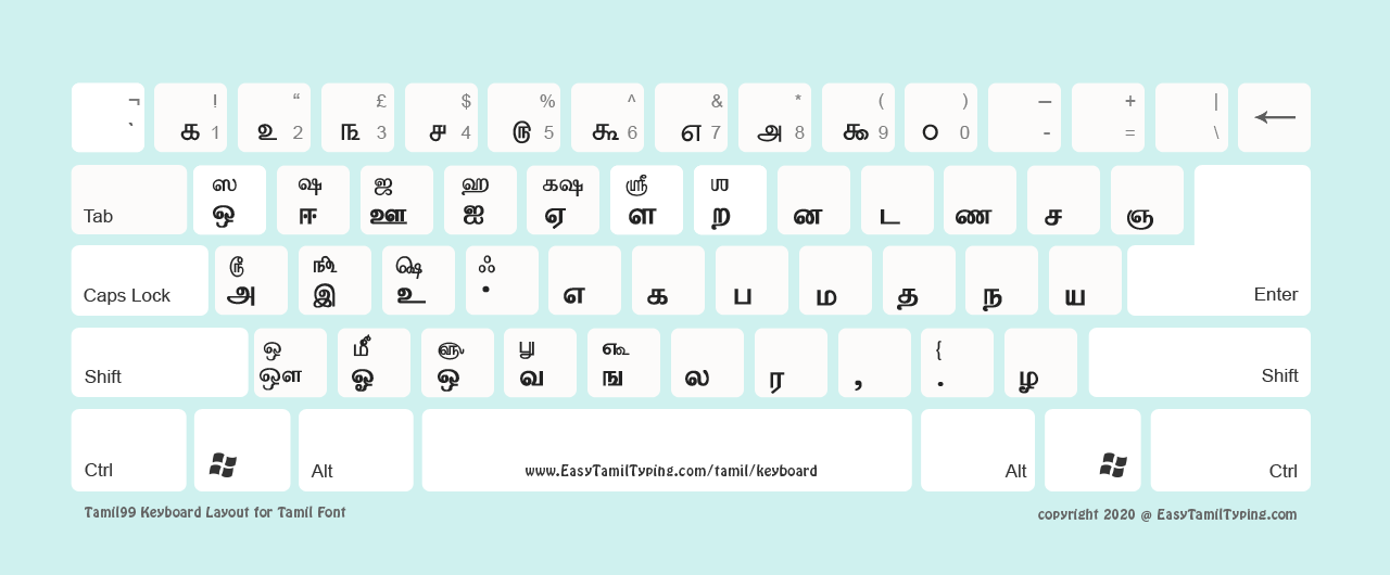 3. Tamil Keyboard Layout - Light Background.